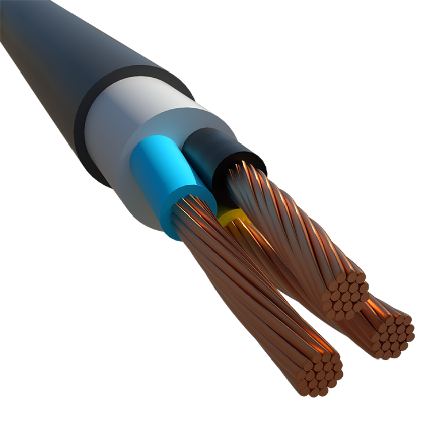 3x1.5mm2 Unarmored, XLPE Insulated, PVC sheathed Power Cable (NC2XY 3 x 1.5 RS)